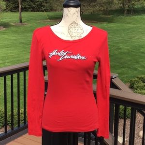 Excellent! Women’s Red HD long Sleeve Shirt Sz M